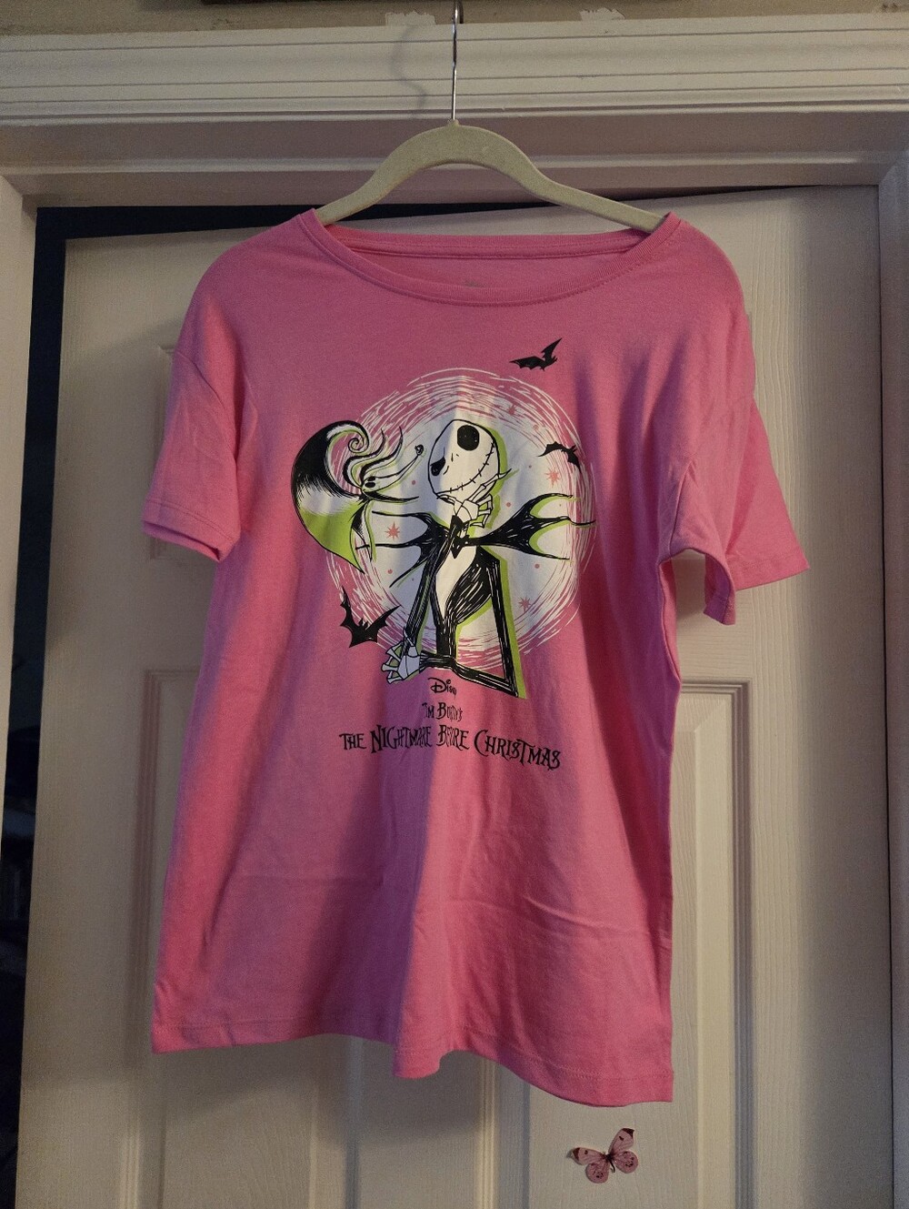 Girls pink Jack skeleton T-shirt XL Nightmare Before Christmas